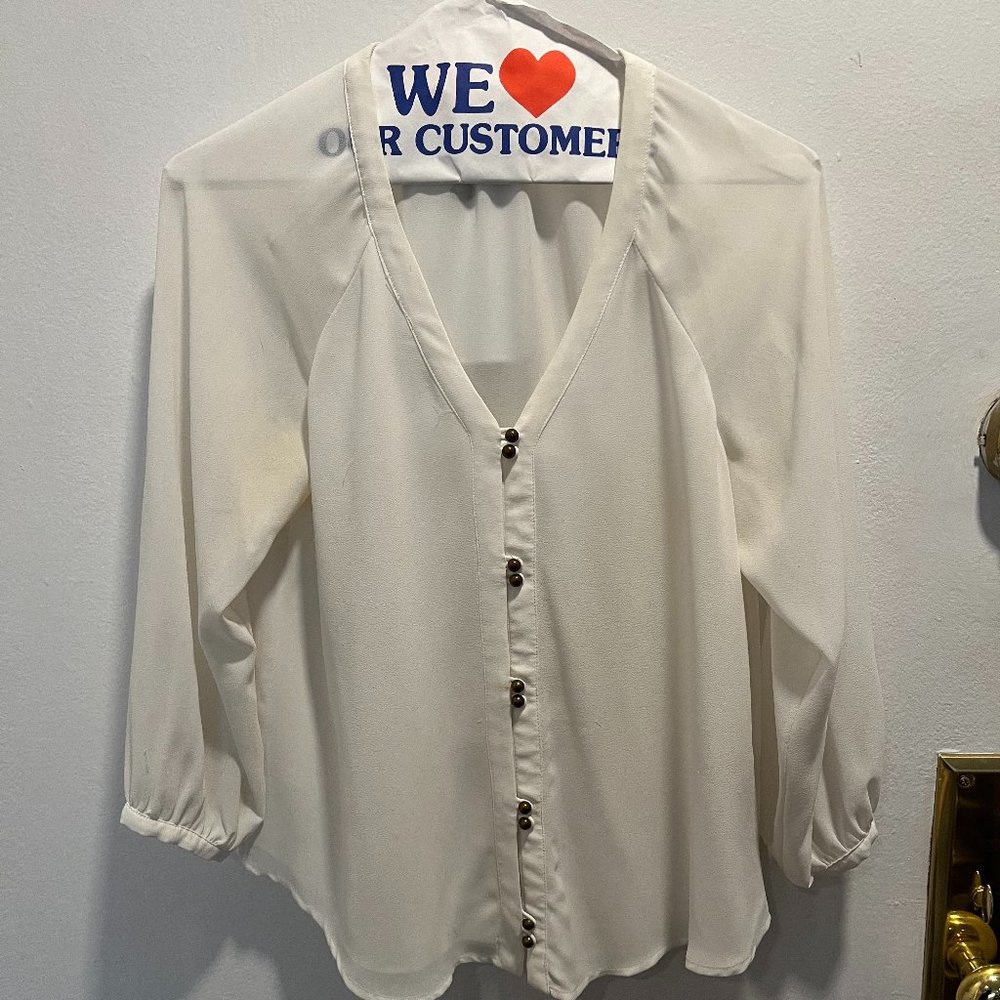 Detail Button Up Blouse